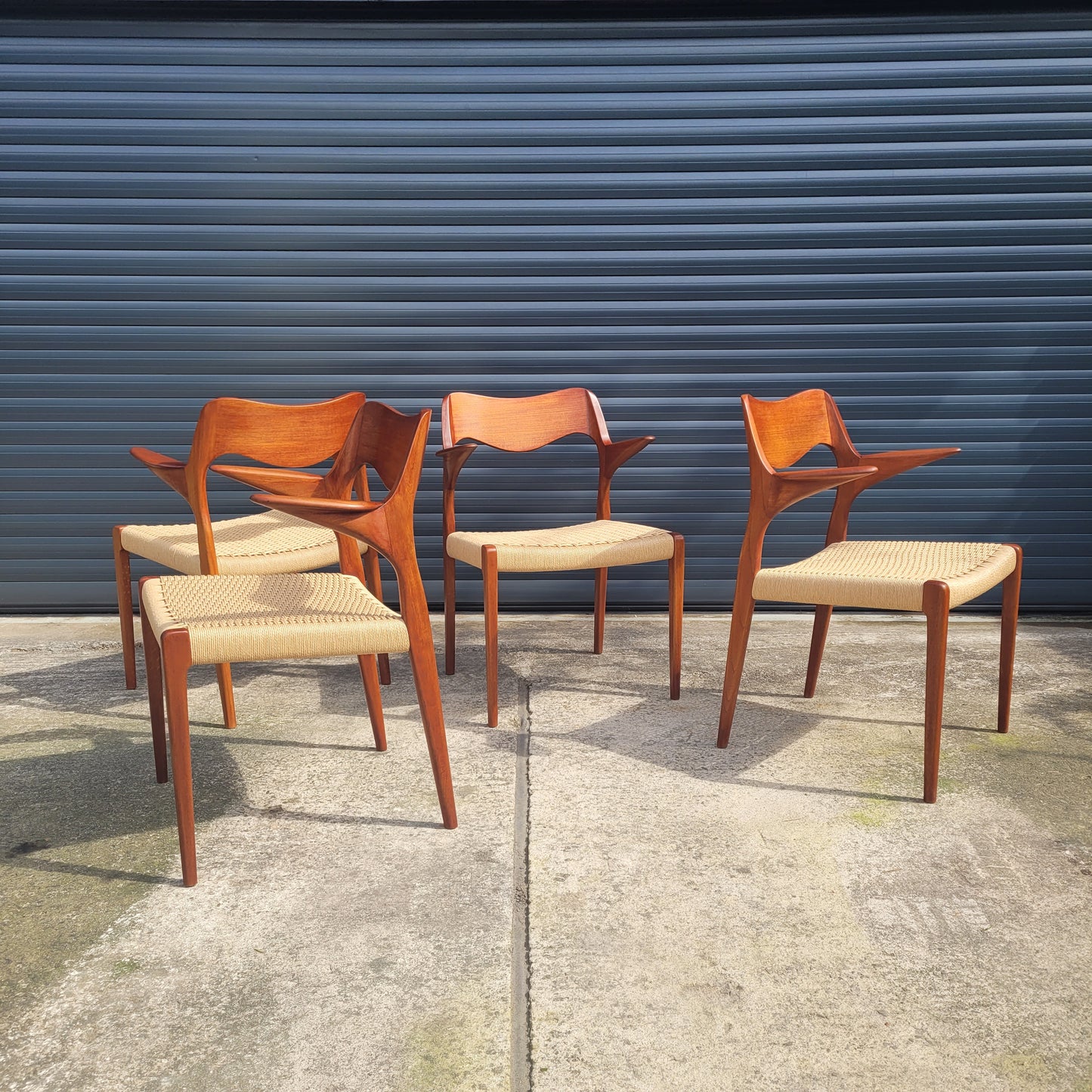 Set of 4 Niels Otto Møller #55 chairs