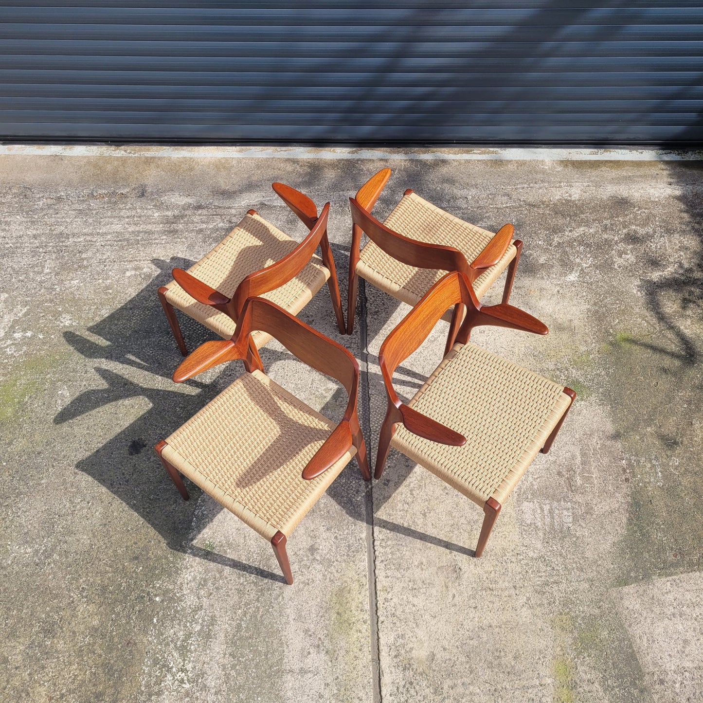 Set of 4 Niels Otto Møller #55 chairs