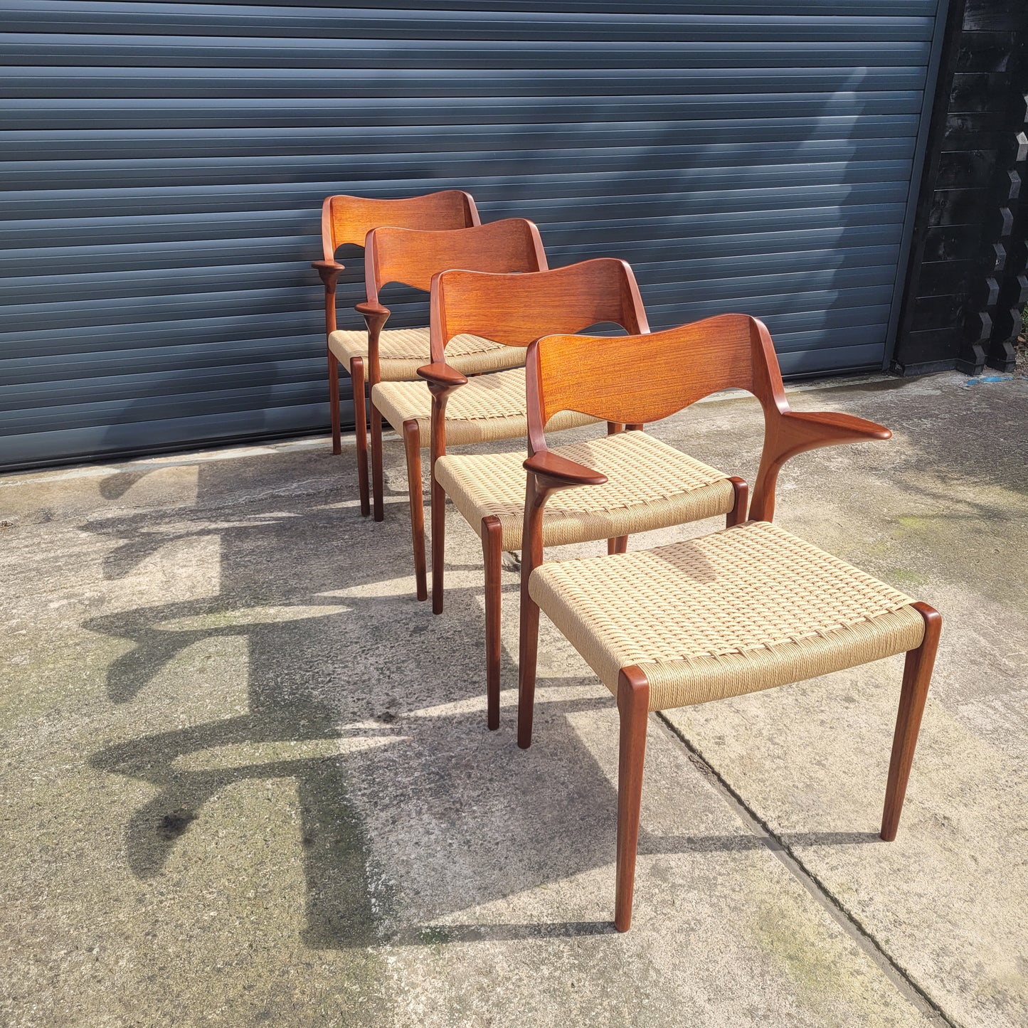 Set of 4 Niels Otto Møller #55 chairs