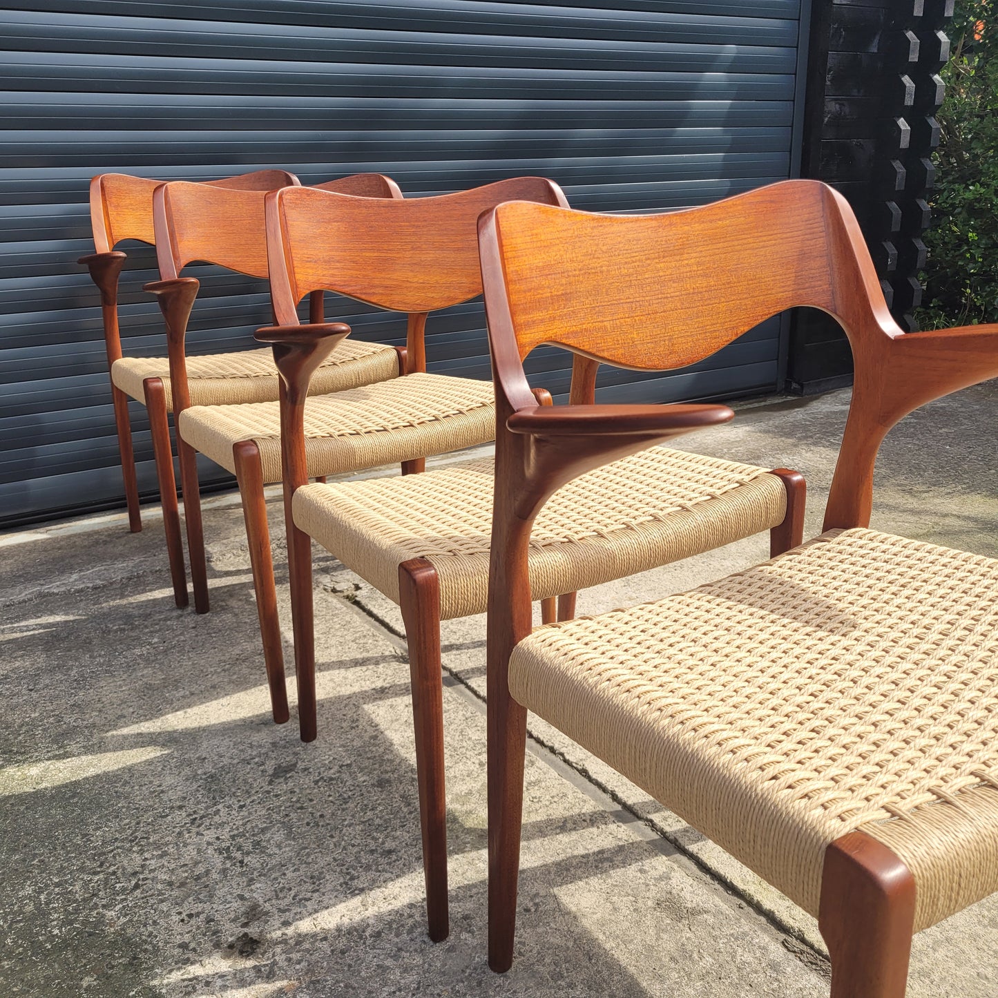Set of 4 Niels Otto Møller #55 chairs
