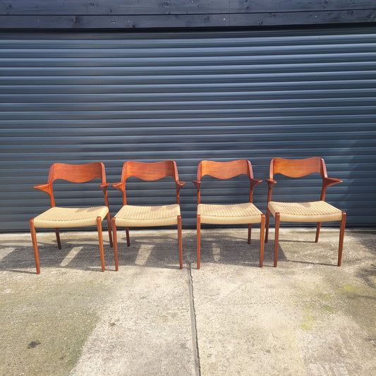 Set of 4 Niels Otto Møller #55 chairs