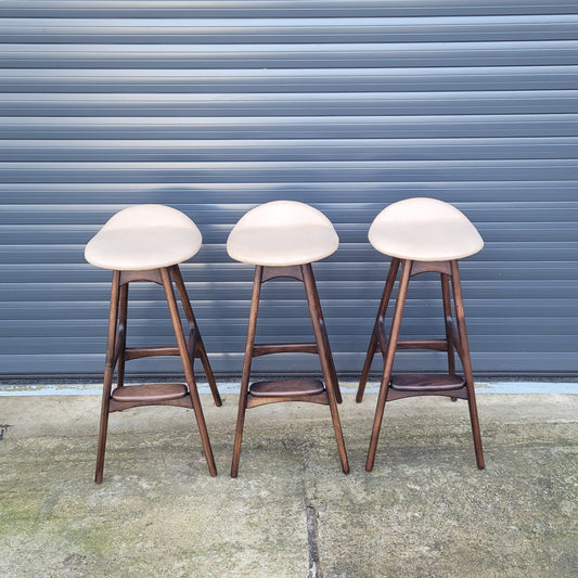 Erik Buch vintage reproduction counter stools set of 3