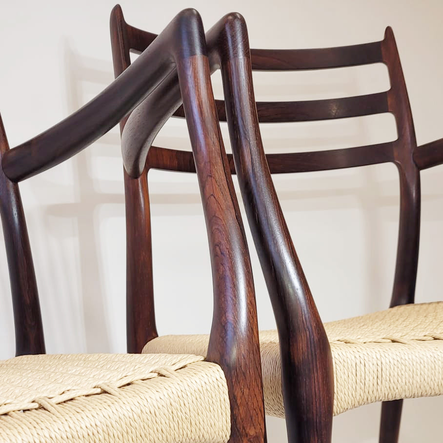 Niels Otto Møller #62 Rosewood carver dining chair