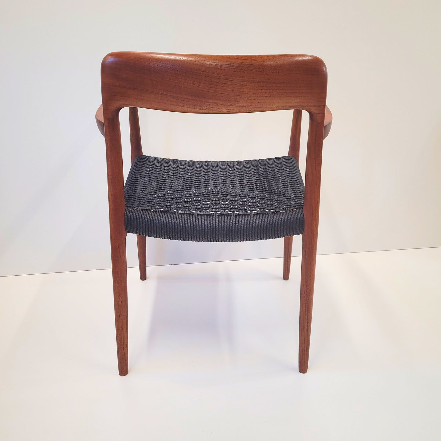 Niels Otto Møller #56 Teak Armchair with black Paper Cord