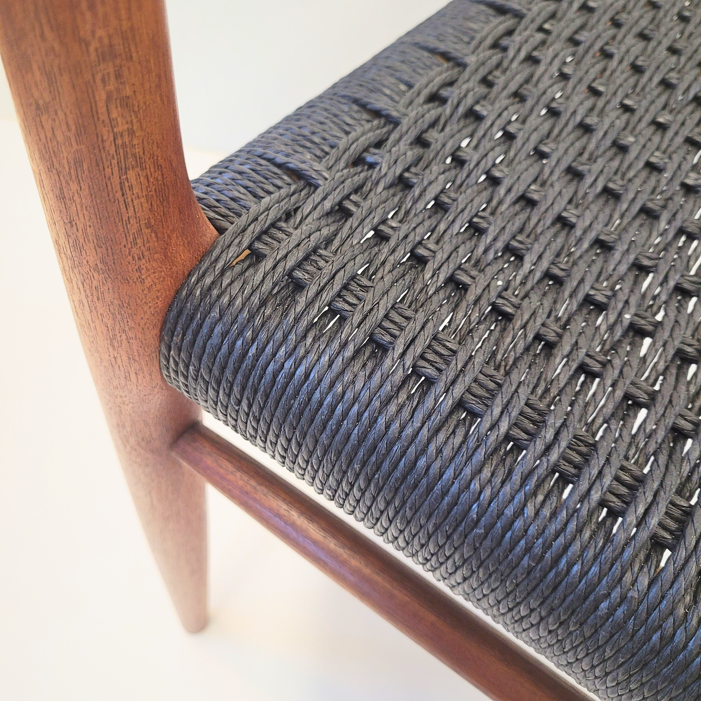 Niels Otto Møller #56 Teak Armchair with black Paper Cord