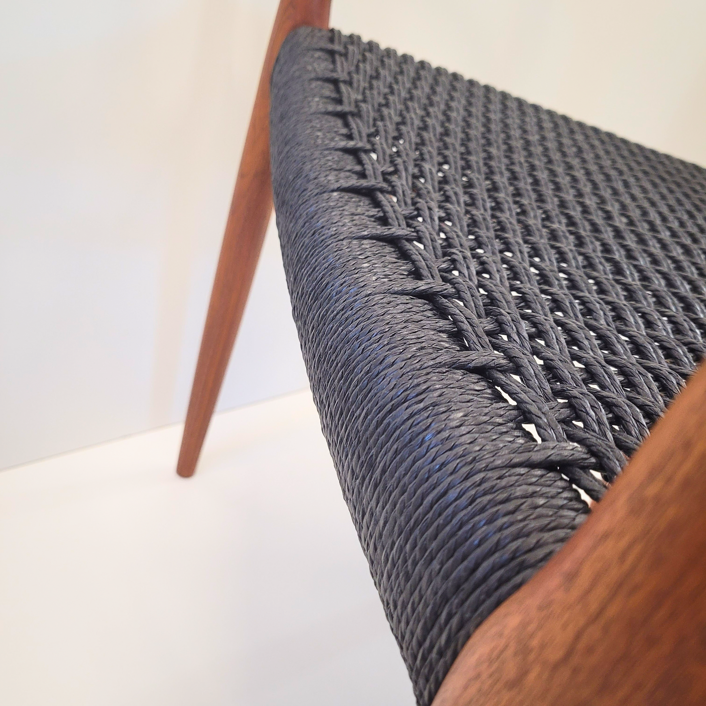 Niels Otto Møller #56 Teak Armchair with black Paper Cord