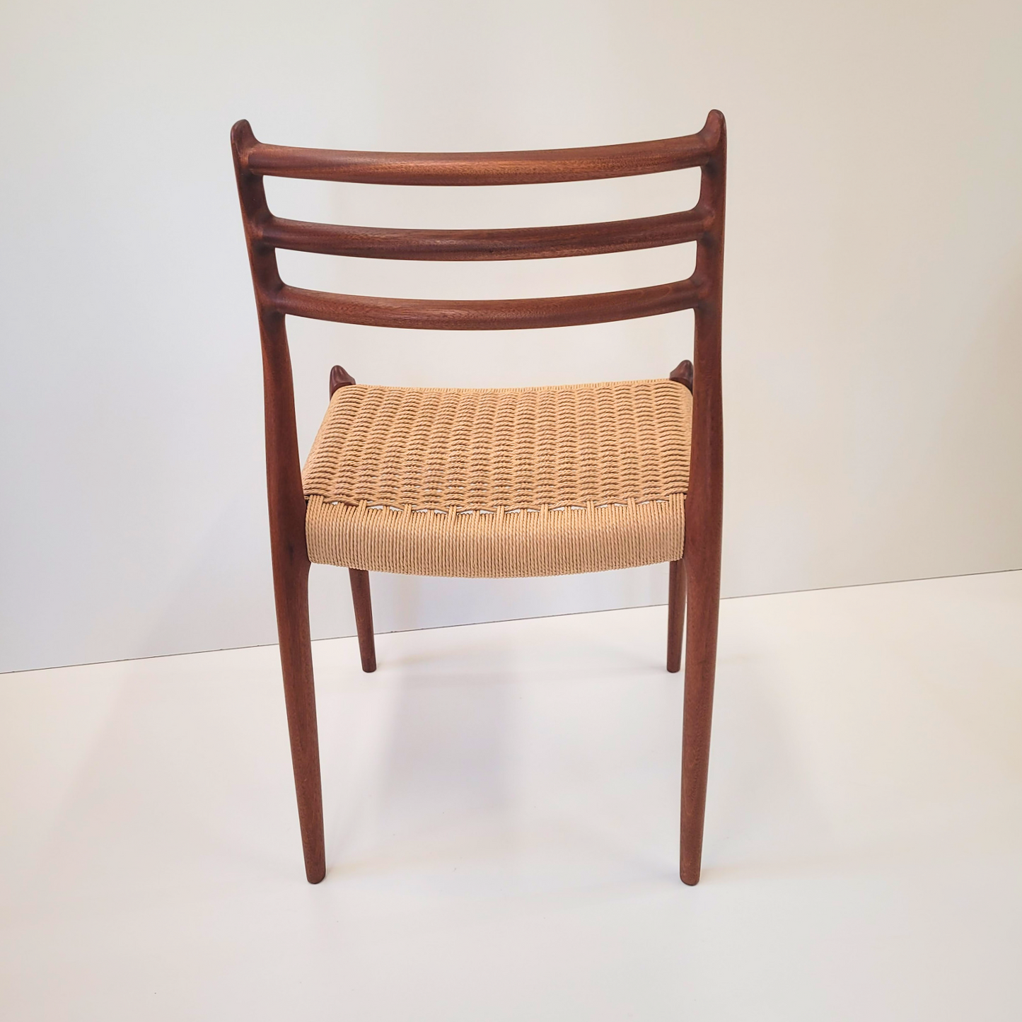 Niels Otto Møller #78 Teak dining chair natural colour paper cord seat