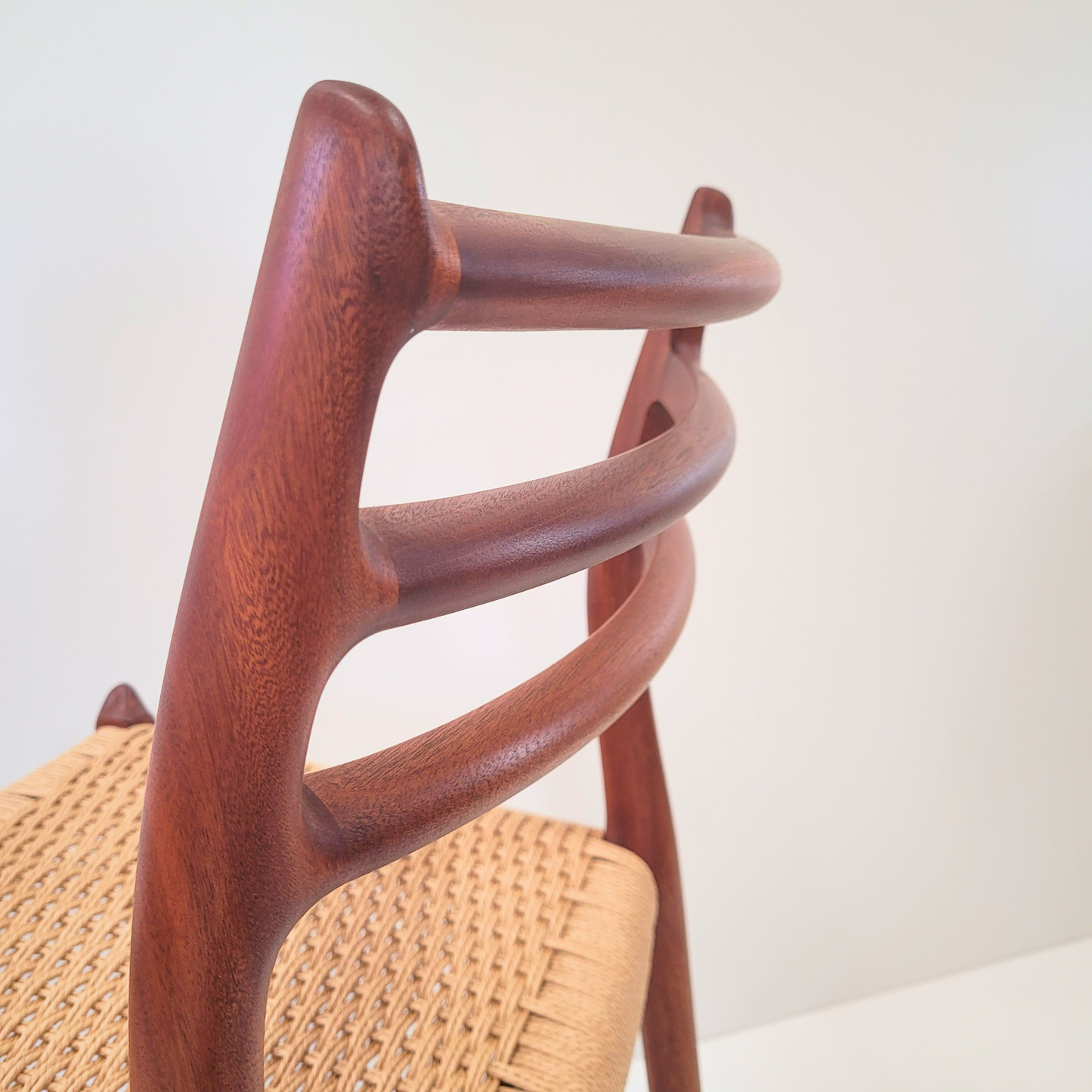 Niels Otto Møller #78 Teak dining chair natural colour paper cord seat