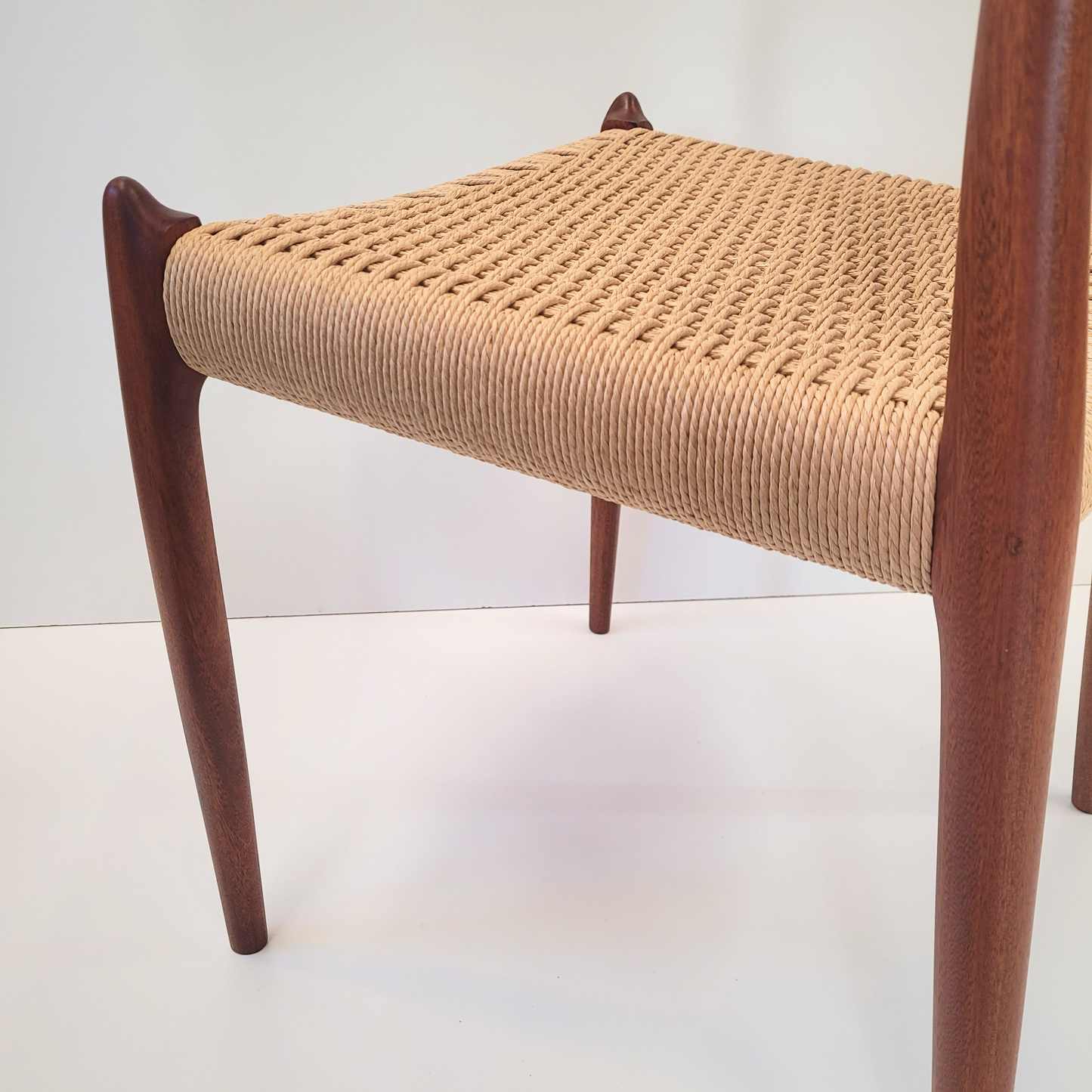 Niels Otto Møller #78 Teak dining chair natural colour paper cord seat